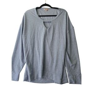 Juicy Couture SIZE‎ XL Blue Cutout Neck Long Sleeve Top Pullover Sweatshirt XL